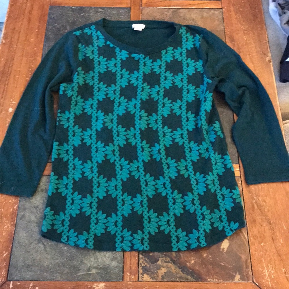 Jcrew top embroidered